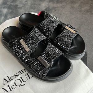 Alexander McQueen Crystal Embellished Slides